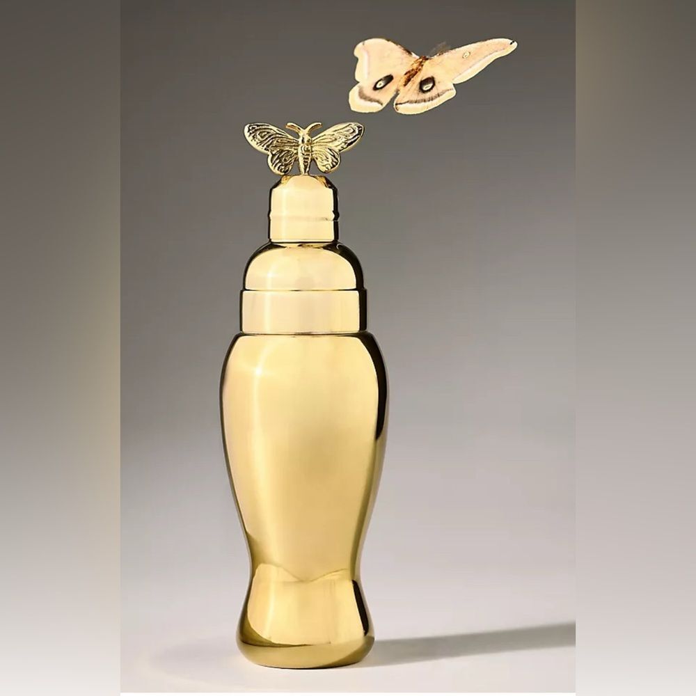 NWT Anthropologie x Catherine Martin Midnight Creatures Moth Cocktail Shaker